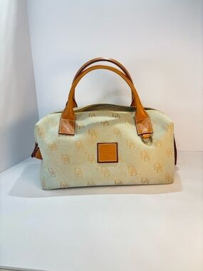 Dooney & Bourke Signature DB Monogram Satchel – Excellent Condition